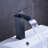 Juno Widespread Black Bronze Single-Handle Contemporary Deck-Mounted Bathroom Sink Faucet