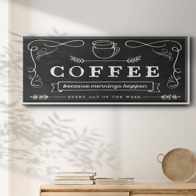 «Coffee Everyday», toile encadrée