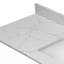 Bathroom Stone Vanity Top With Undermount Ceramic Sink And  Faucet Hole With