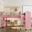 Lit mezzanine double avec bureau, bibliothèques, boîtes de rangement et tableau interactif pour une utilisation compacte et multifonctionnelle-1723365435-1723365432