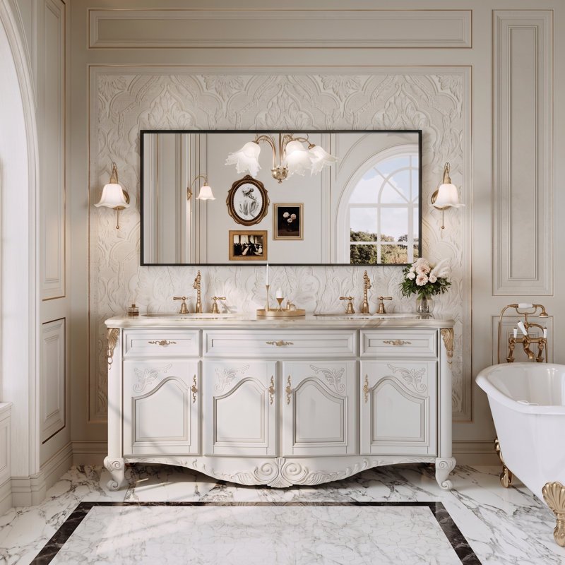 Miroir mural de salle de bain Lunara, 60 po x 28 po