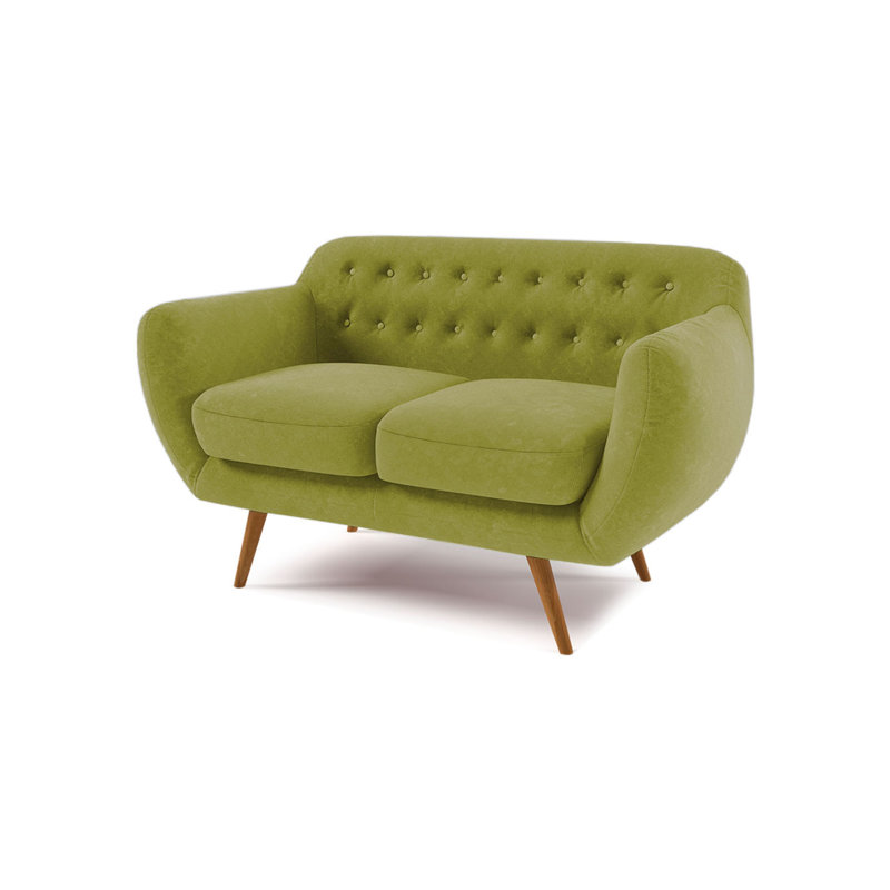 Millicent 2 Seater Loveseat, Green