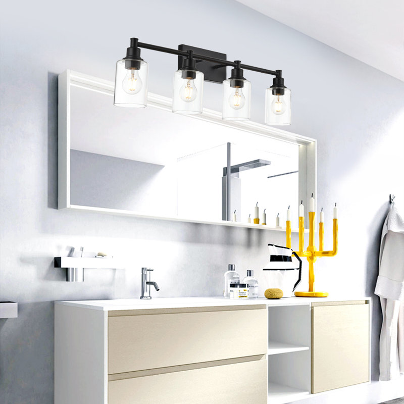 4 - Light Dimmable Vanity Light, Black