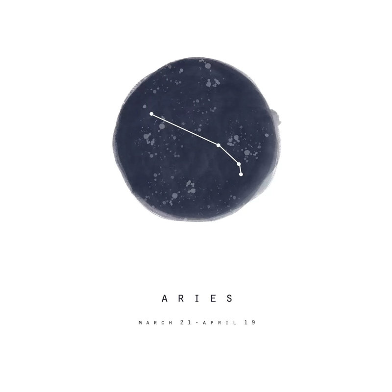 Aries 1 Piece Wrapped Canvas Wall Art, 66.04 cm H x 45.72 cm W x 3.175 cm D