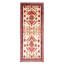 Tapis de couloir beige en laine noué à la main de conception unique 3 pi 5 po x 8 pi 5 po New Age