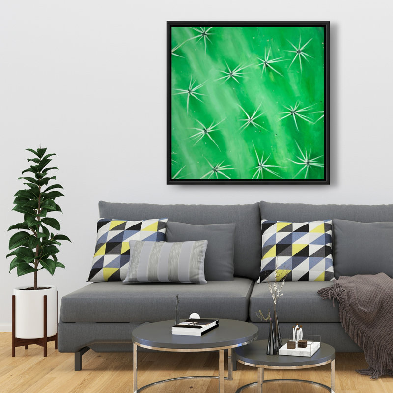 "Cactus gros plan" sur toile
