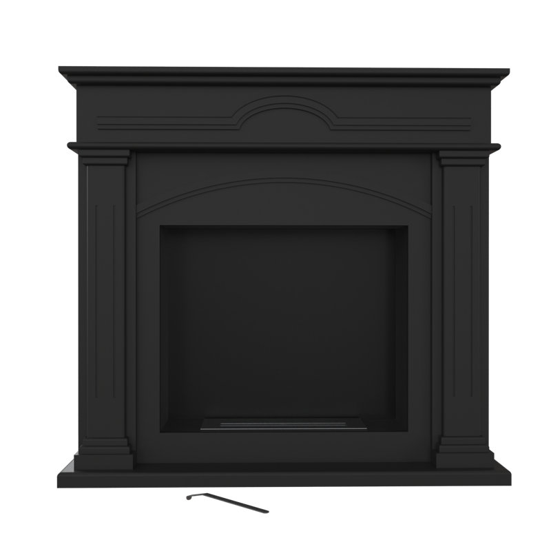 37.8'' W Bio-Ethanol Fireplace, Black