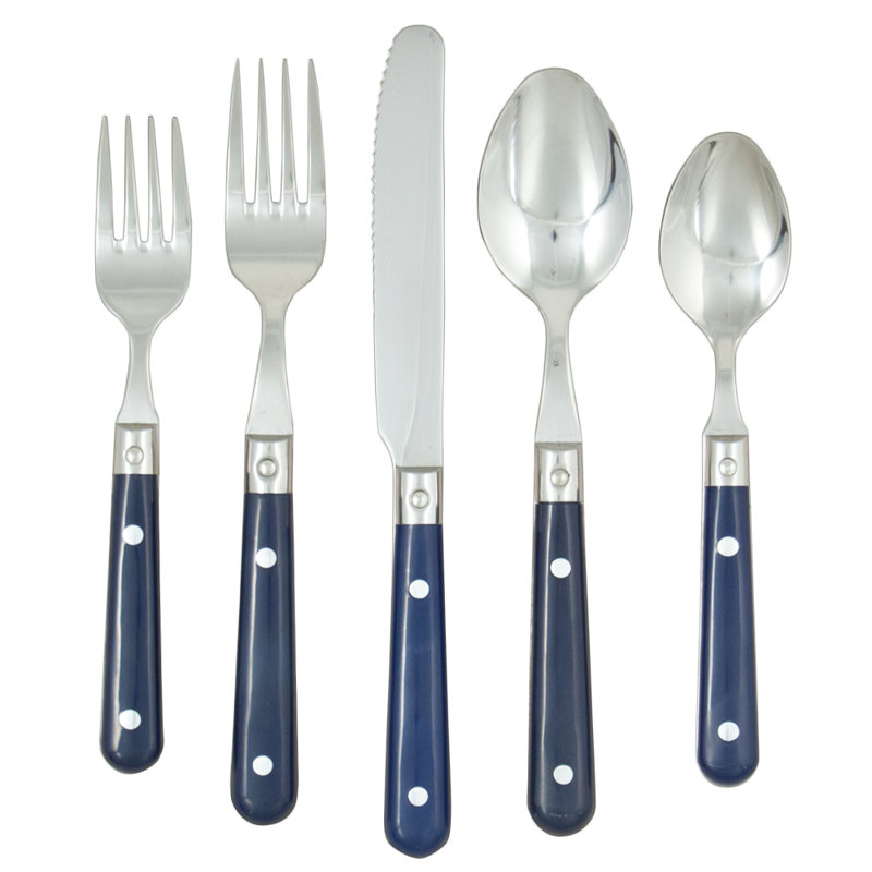 Ensemble de couverts Kinard, Bleu marine, 20 pièces, service pour 4