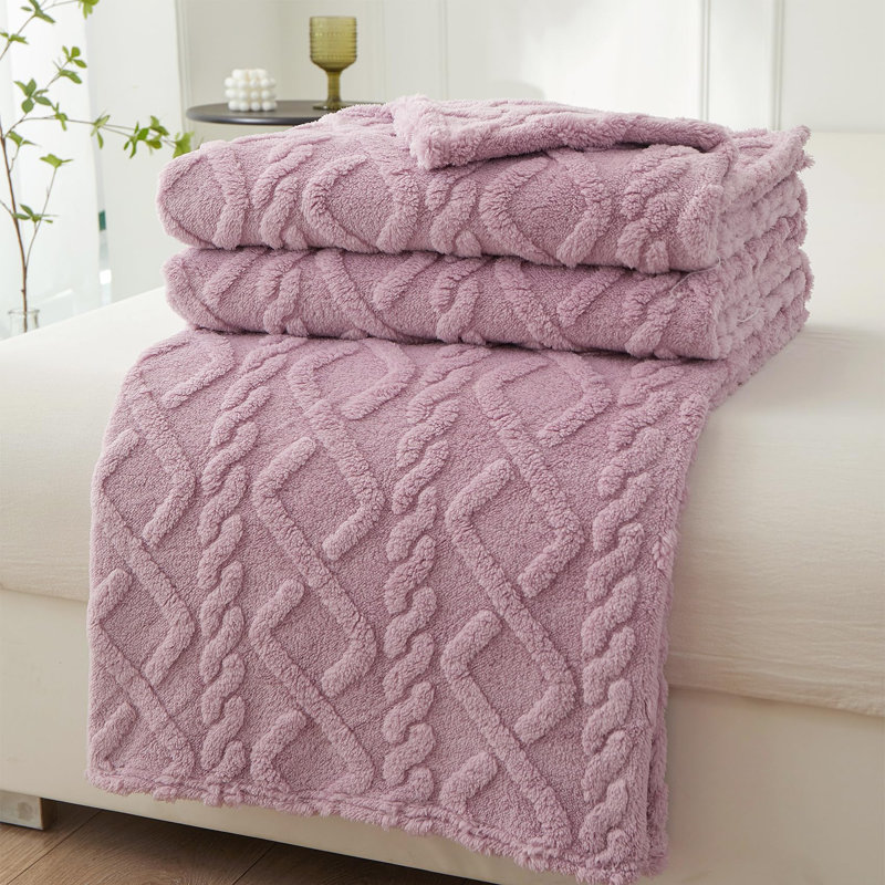 Downey Throw Blanket, Purple