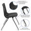 Ensemble de table d'activités pliable en stratifié ovale avec chaises 14 po Goddard-50458645-50458646