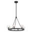 Lustre noir mat 6 lumières Rashana