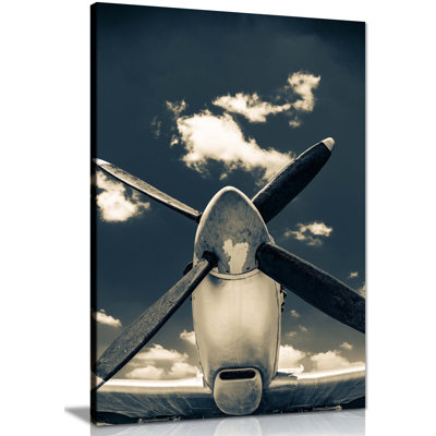 Blue Sky And Airplane Propellers Artistic - Wrapped Canvas Art Prints