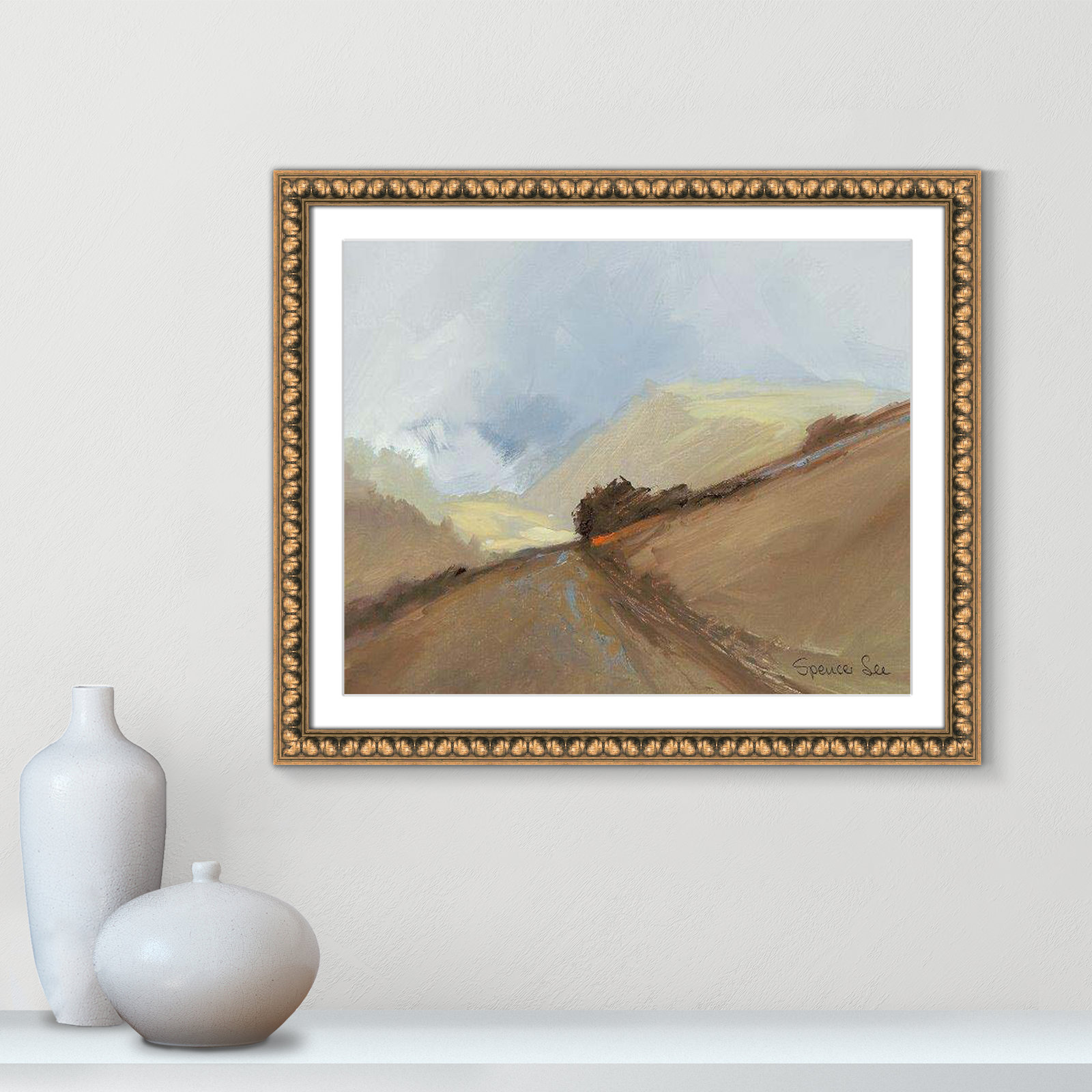 Heaven and Earth II Print, Gold Framed, 22.5" H x 26.5" W x 0.75" D