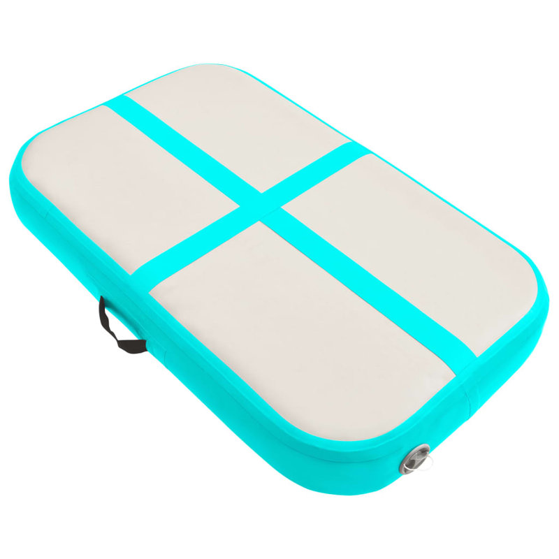 Corrale Inflatable Gymnastics Mat With Pump 60X100x15 Cm PVC Blue, Green