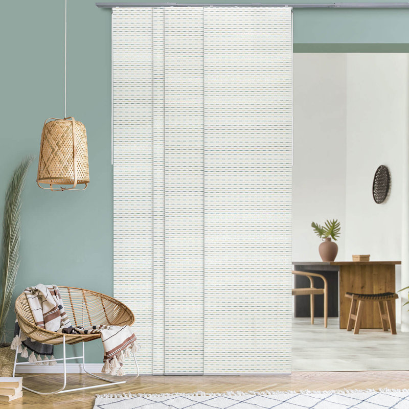 Sharmaine Traditionally-Woven Semi-Sheer White Vertical Blind