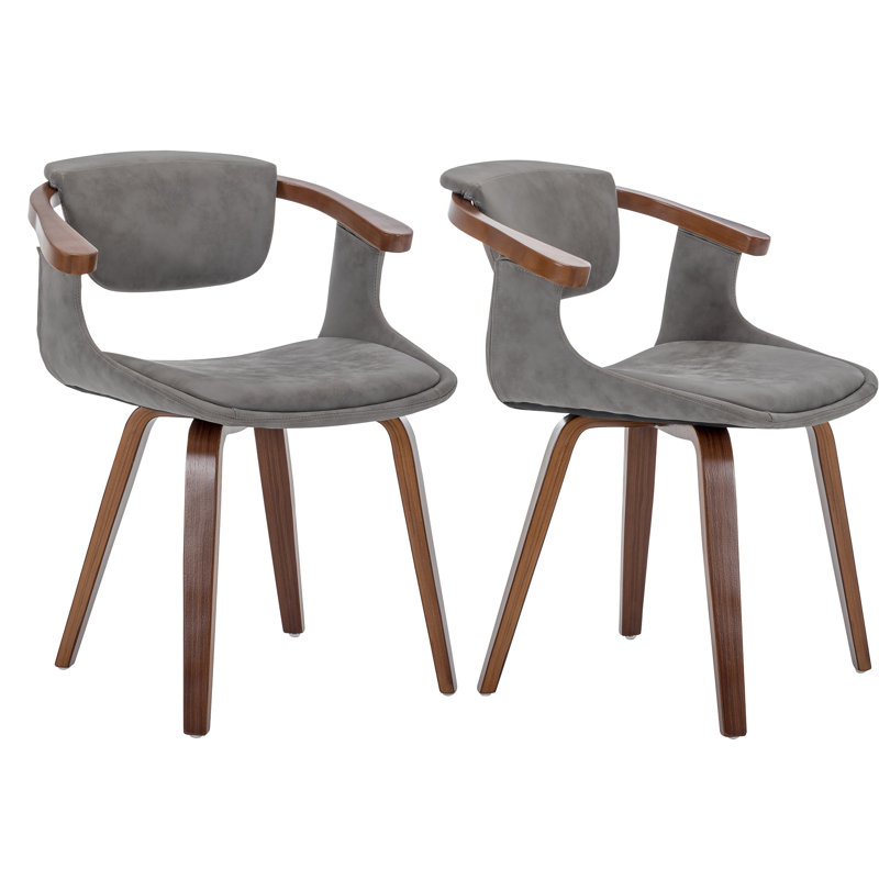 Chaise d'appoint rembourrée Salyer, Gris