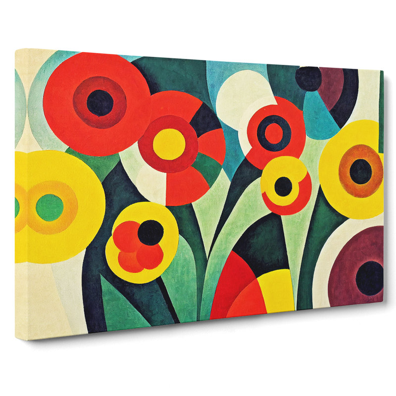 Dreamy Abstract Flowers - Wrapped Canvas Print, 35cm H x 50cm W x 3cm D