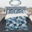 Blue White Triangles I - Ensemble de housse de couette moderne-109156946