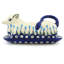 Floral Peacock Stoneware Butter Dish