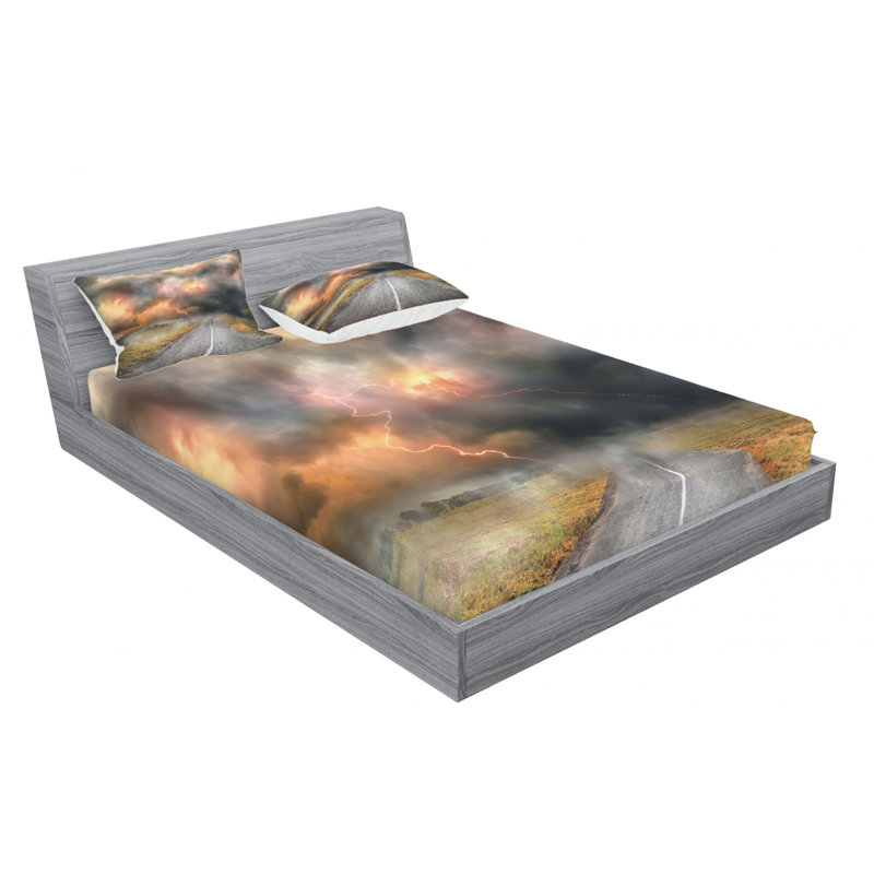 Microfiber Sheet Set, Queen Sheet Set with Fitted Sheet