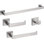 Ensemble de quincaillerie de salle de bain moderne en acier inoxydable 4 pièces avec barre à serviettes, support, porte-papier hygiénique (16 pouces)