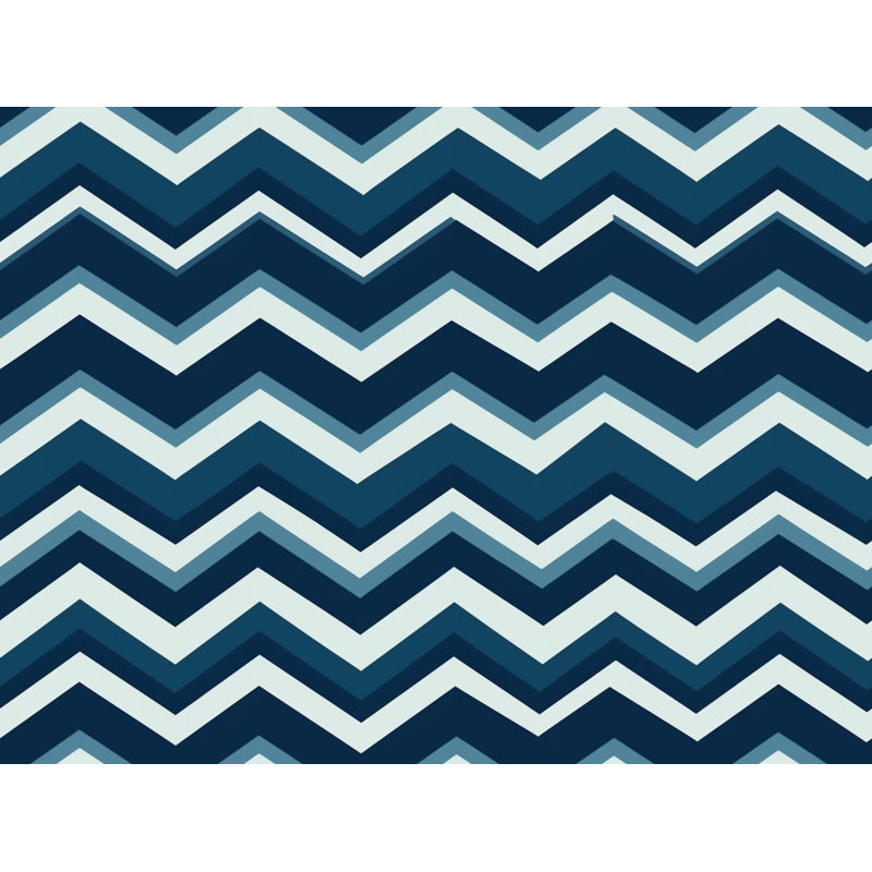 Chevron Shower Curtain Modern Bathroom Decor Blue, L 70 po x H 93 po