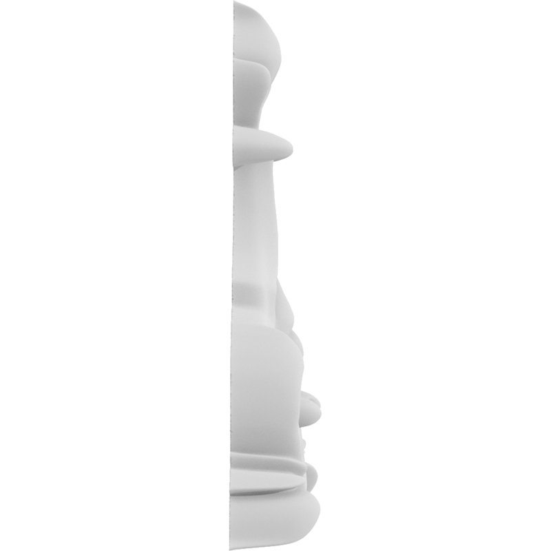 Rosette trenton, H 1,5 po x l 2 po x P 0,25 po