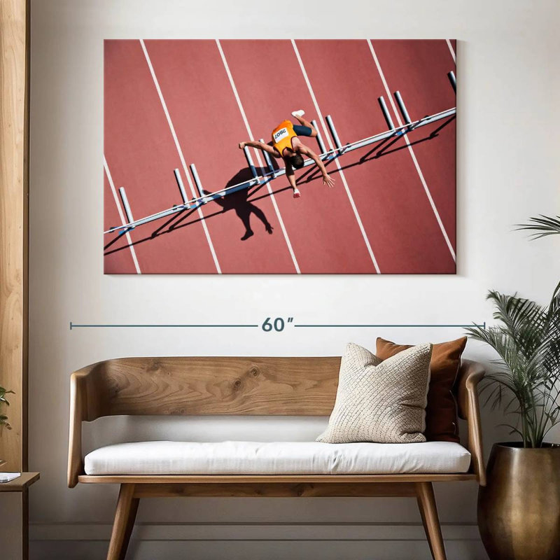 Sireci Jumping On Hurdle, 34" H x 51" W