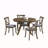 47.24''Round Rubber Wood Dining Table For 4-6 With Wooden Trestle Pedestal Base,Modern Kitchen Wooden Table Dinner Table For Dining Room, Living Room (1Table)-109931135
