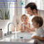 Robinet de lavabo de salle de bain 8 pouces à 2 poignées avec plomb - évacuation d'eau et bonde escamotable pour salle d'eau