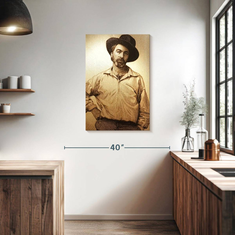Leisha Young Walt Whitman, H 36 po x l 24 po