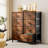 Bedroom Dresser with 8 Drawers Tall Dresser Chest of Drawers Fabric Dresser Modern Dresser-1004223536