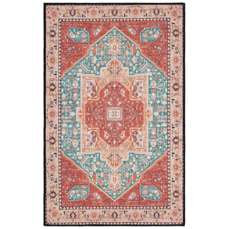 Pashen Performance Machine Washable Oriental Rug, Rectangle 8' x 10'