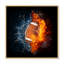 Fire Fire Football Ball - Peinture-714332801-714333049