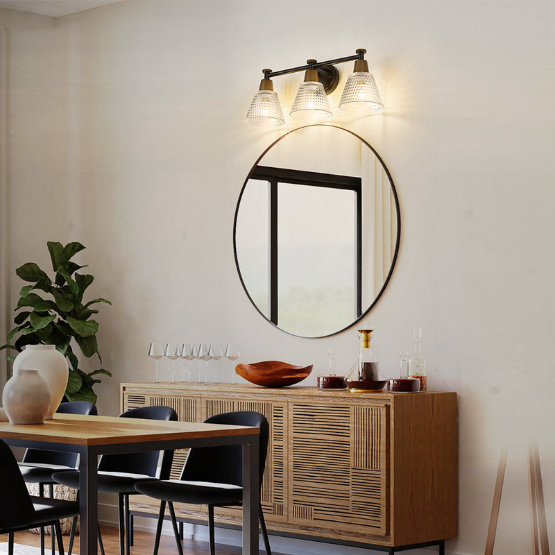 Batheaston 3 - Light Dimmable Vanity Light, Black/Vintage
