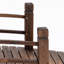 Fir Wood Garden Bridge Arc Walkway With Side Railings For Backyards, Gardens