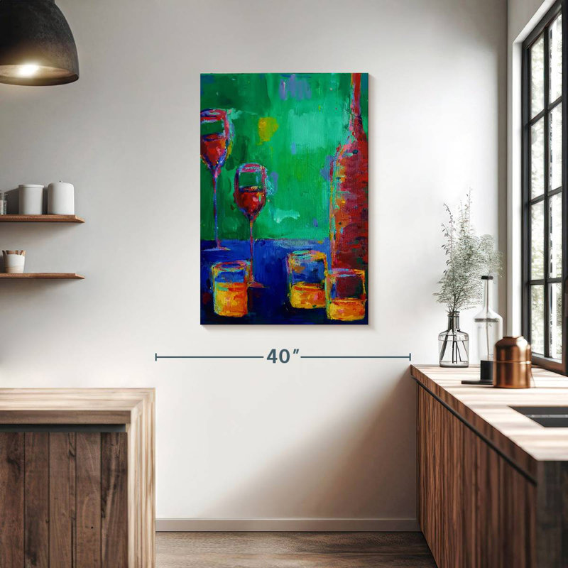 Yarlin Wine And Whiskey, 39" H x 26" W