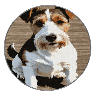 Washable Parson Russell Terrier Dogs Area Rug