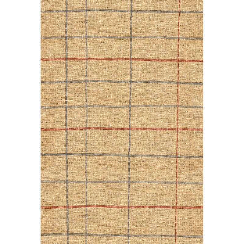 Tapis décoratif moderne à motif de lignes en osier brun, Rectangle 3 pi 9,81 po x 4 pi 11,06 po