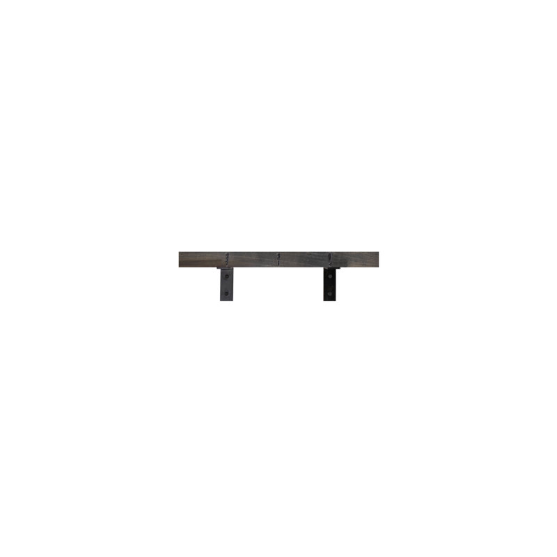 Rayne Plate Display Shelves With Hooks, Carbon Gray, 24/3/2
