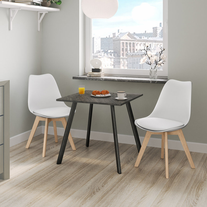 2 - Person Dining Set, Slate Grey / Yellow
