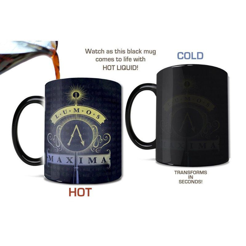Harry Potter Lumos Maxima Spell Morphing Mugs Heat-Changing Drinkware - 11oz