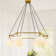 Nedek 6-Light Modern Round Pendant Glass Chandelier With Geometric Frame