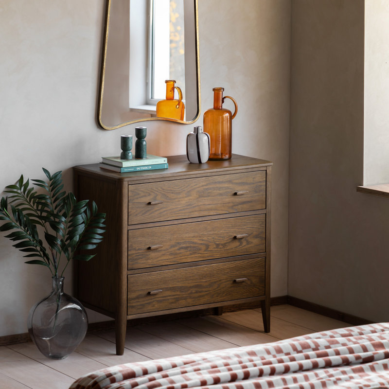 3 - Drawer Rectangle Accent Chest, Brown