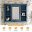 Armoire à pharmacie de 35 po x 28 po, armoire de rangement murale pour salle de bain, armoire de salle de bain moderne avec miroir, armoire à miroir avec 6 tablettes ouvertes (meuble-lavabo non inclus)