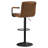  Mid-century Morden Diamond Design Upholstered Faux Leather Swivel Bar Stool with Footrest and Armrest-1638425791-1638425789