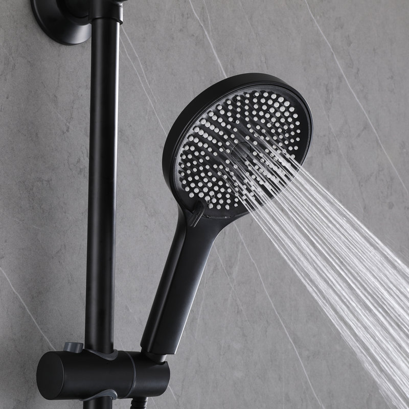 Diverter Complete Shower System, Matte Black