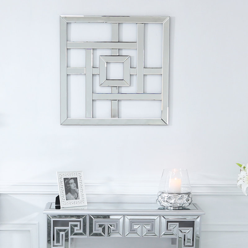 Bedroom Mirror Wall Art Décor, Geometric Wall Hanging Decoration for Living Room Furniture