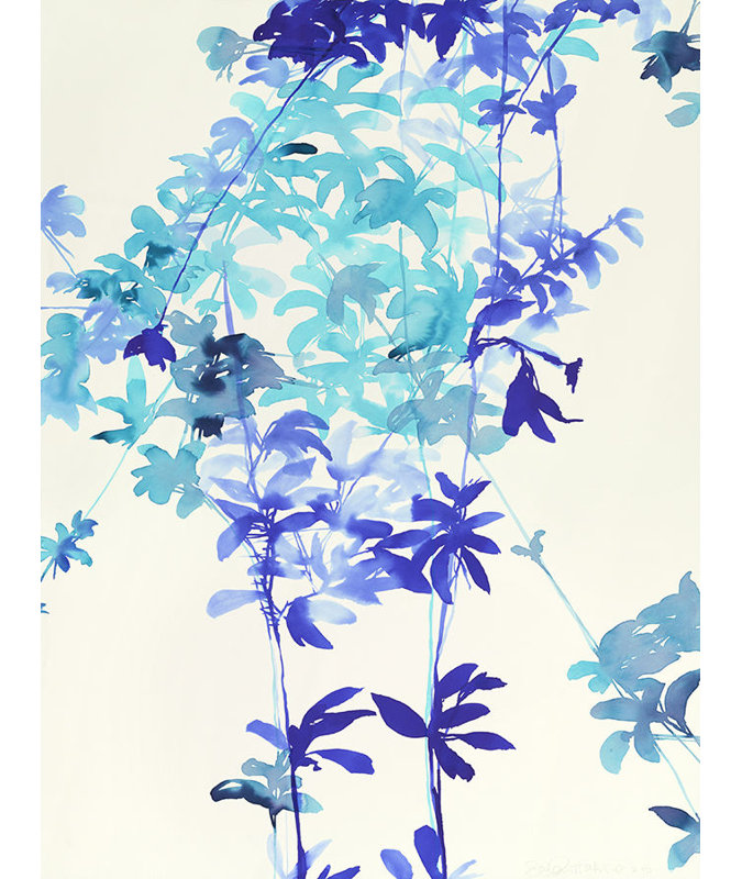 Floral I par Susan Hable - impression, Image au pinceau gel, H 48 po x l 36 po