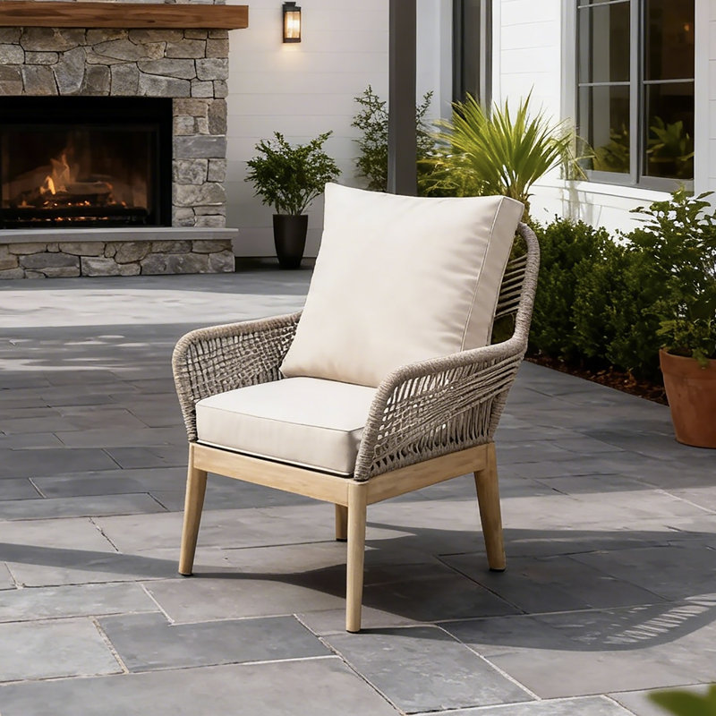 Acacia Patio Chair With Cushions (Set Of 2)